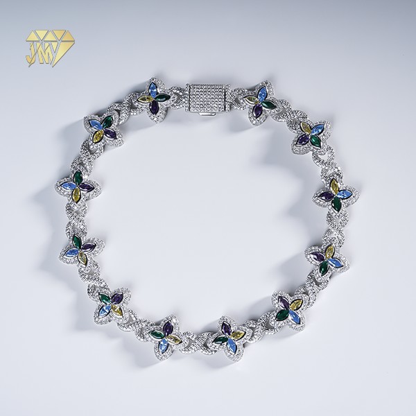 Customizable 925 Sterling Silver Clover Bracelet for Wholesale