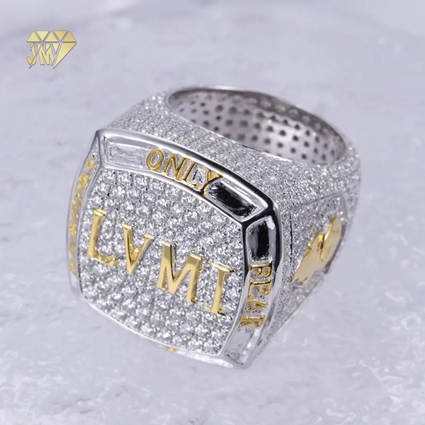 Mens Hip Hop Rings Diamond Silver Jewelry Factory