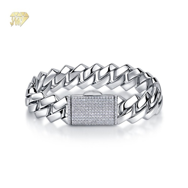 Fine Silver Bracelet 925 Hip Hop Jewelry Wholesale