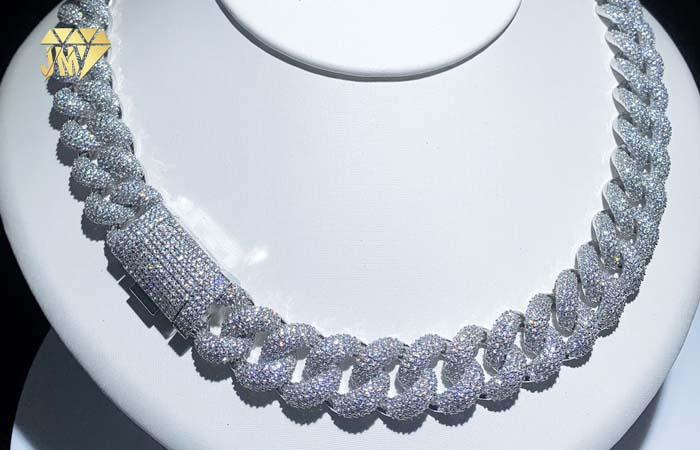 Sandstone Lab Grown Diamond Cuban Link Chain