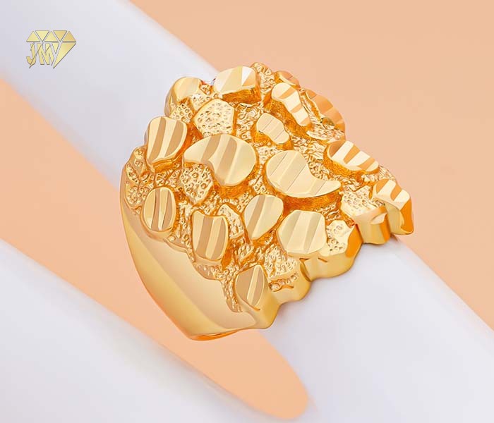 mens silver nugget ring mens silver nugget ring